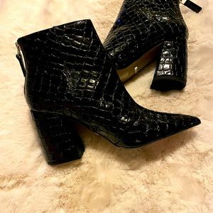 TopShop Faux Alligator Booties